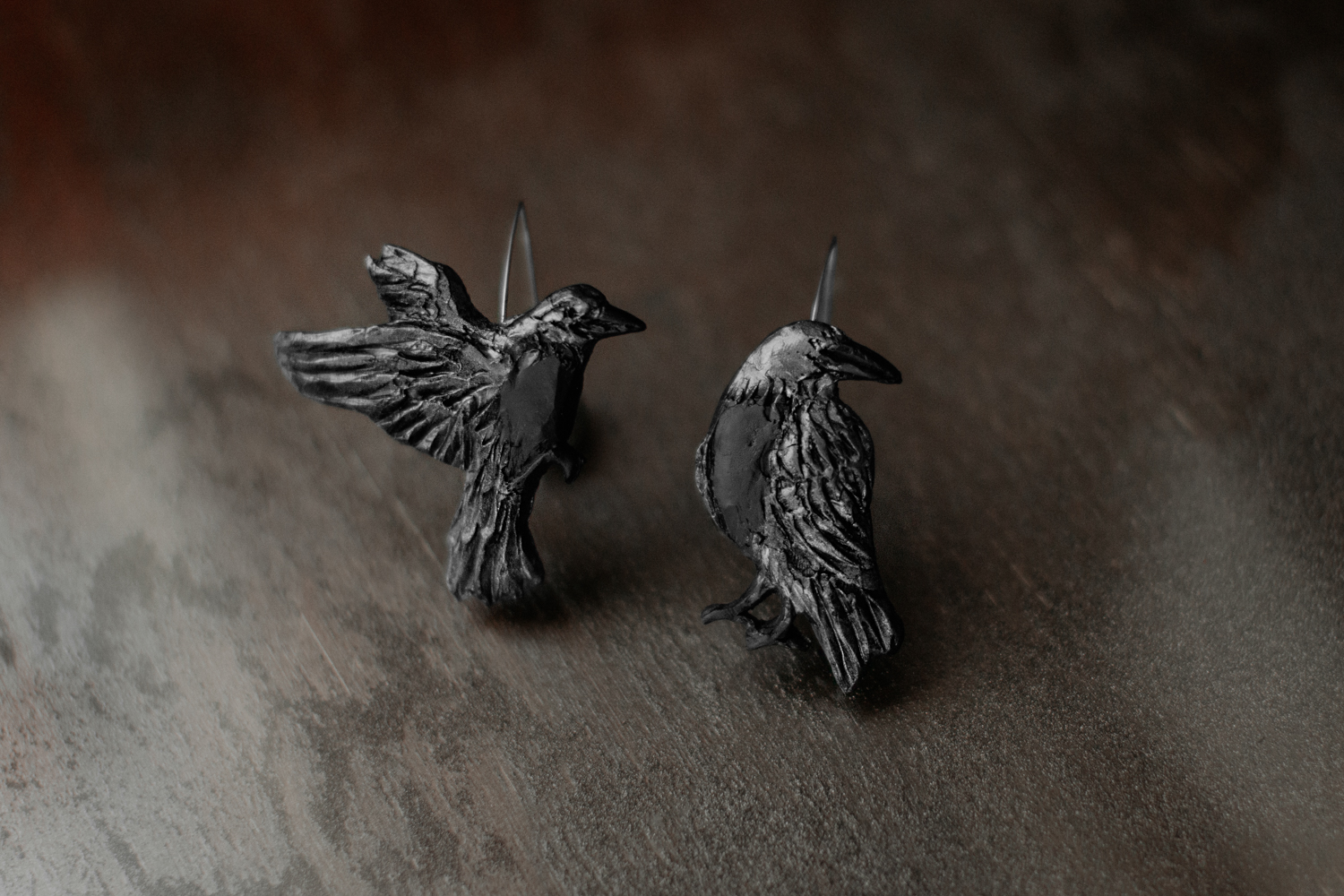 Āķu auskari "Krauklis"