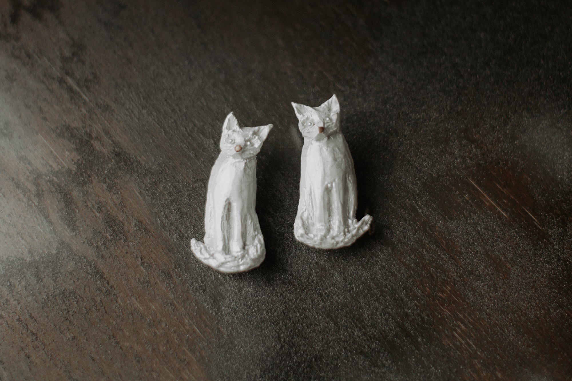 Auskari "Baltais kaķis"