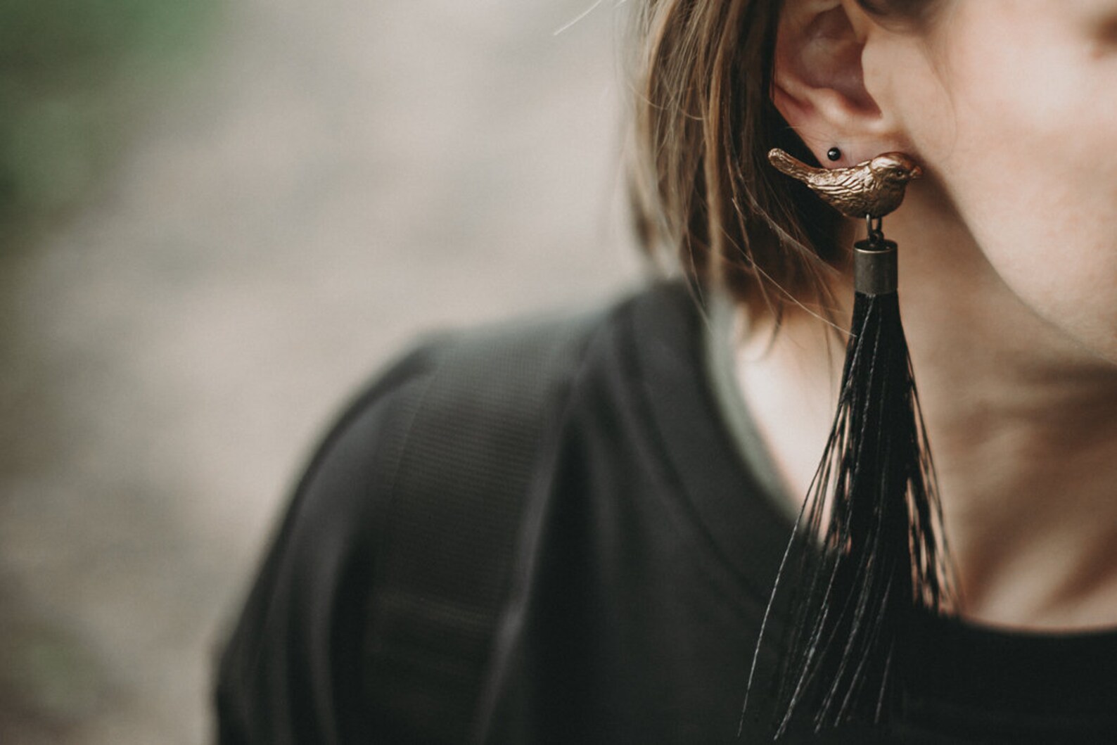 Skaru auskari “Bronzas strazds” ar skarām - Image 6