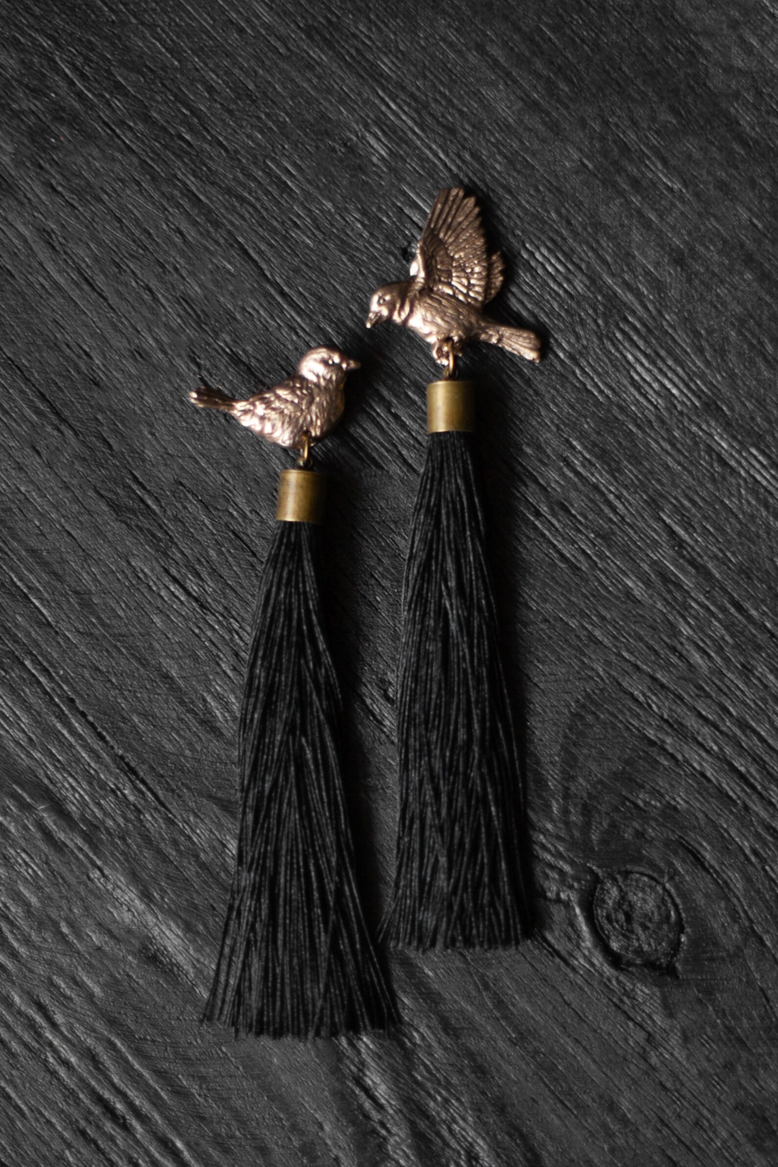 Skaru auskari “Bronzas strazds” ar skarām