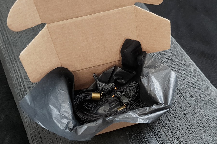 Skaru auskari "Melnais strazds" - Image 5