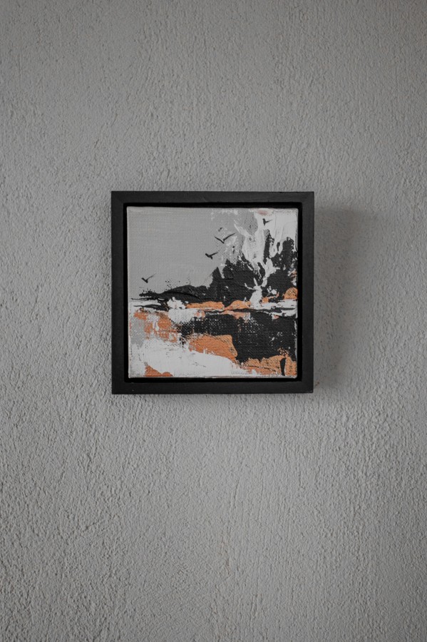 Miniatūra glezna "Upe" 10x10cm - Image 4