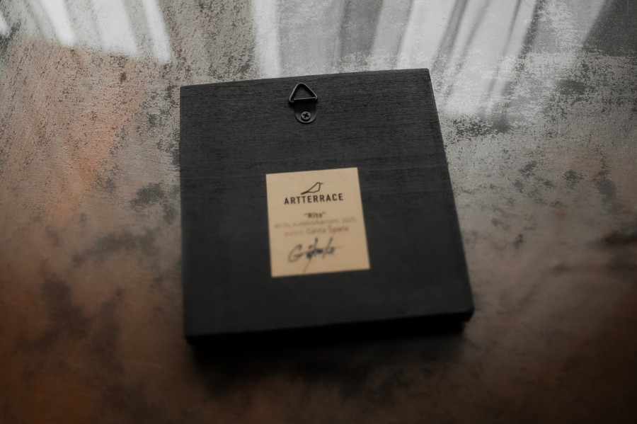 Miniatūra glezna "Upe" 10x10cm - Image 5